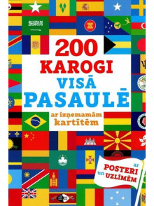 200 karogi visā pasaulē ar izņemamām kartītēm