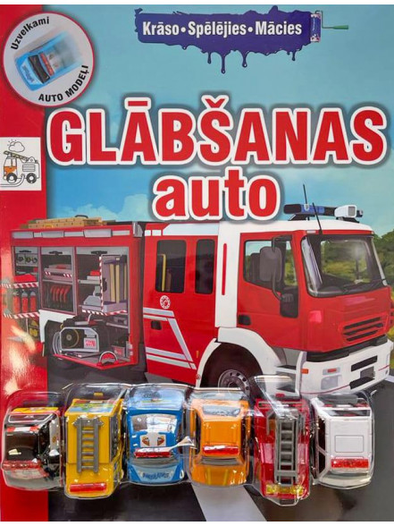 Glābšanas auto + 6 uzvelkami auto modeļi