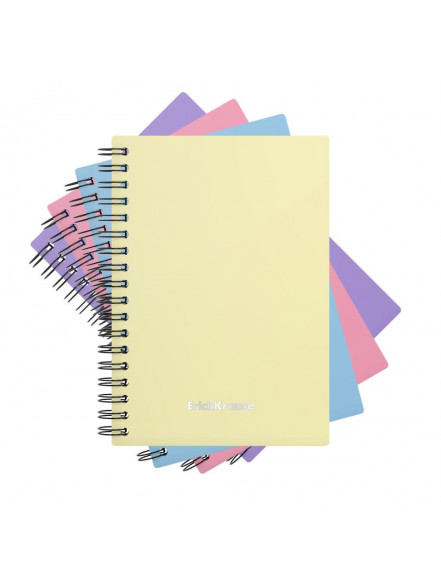 Klade A6/#  80 lpp. ar spirāli ErichKrause pastel  PVC vāks