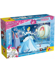 Lisciani Puzzle divpusēja Maxi Disney Princess 60el. 3g.+