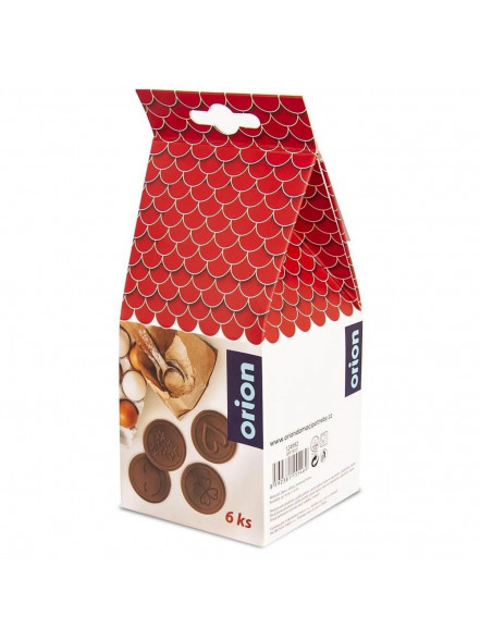 Cepumu ornamenta uzspiedējs (koka) zīmogveida d5.5cm