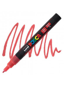 Marķieris ūdens bāzes UNI Posca PC-3ML glitter sarkans (15)