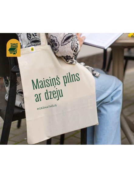 Auduma maisiņš Maisiņš pilns ar dzeju (bēšs)