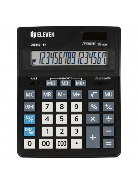 Kalkulators galda, 16 zīmes, Eleven CDB-1601BKE, 205x155x35mm, 200g., Citizen analogs