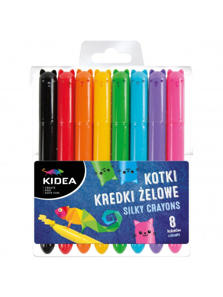 Kaķu gēla krītiņi, 8 krāsas KIDEA