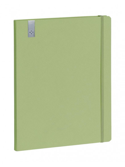 Piezīmju grāmata ar gumiju BLOOM 190*254 mm, 80 lpp, baltas lpp,. zaļa