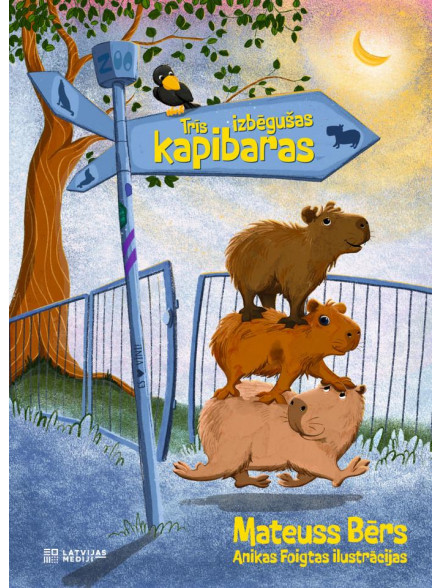 Trīs izbēgušas kapibaras