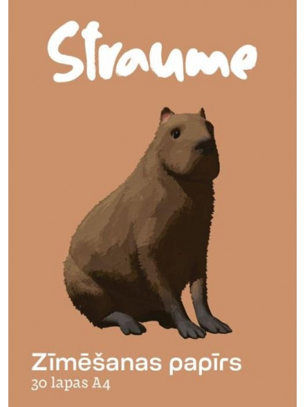 Zīmēšanas papīrs A4 30 lp., Straume. Kapibara