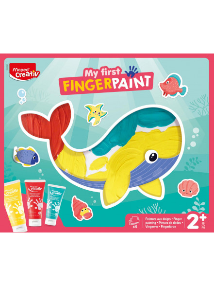 MAPED Creativ pirkstiņkrāsu komplekts My first Fingerpaint ar piederumiem un uzlīmēm 2+