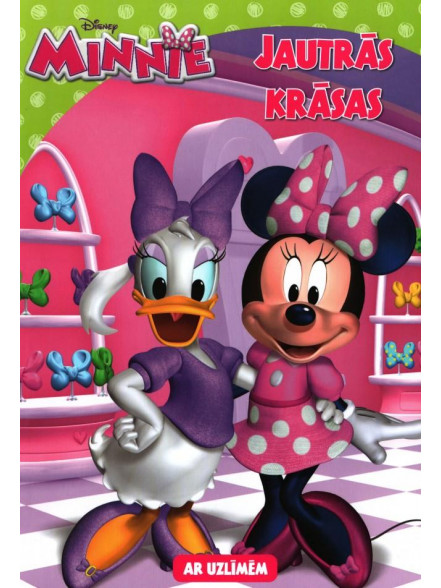 Minnie. Jautrās krāsas. Ar uzlīmēm. Disney Minnie. Jautrās krāsas. Ar uzlīmēm. Disney