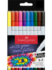 Flomāsteri Faber-Castell Broadpen 2.5mm., 10 krāsas