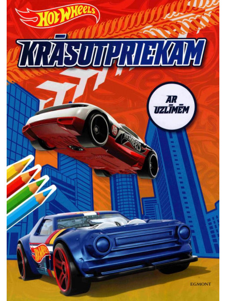 Hot Wheels. Krāsotpriekam. Ar uzlīmēm