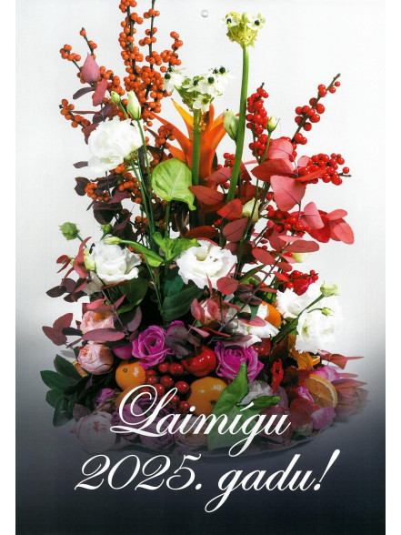 K/2025 Sienas kalend’ars Ziedi A4