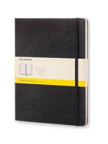 Piezīmju grāmata Moleskine Classic, rūtiņu, melnos vākos, 19x25cm