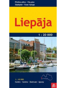 Liepājas pilsētas plāns 1:20 000, centrs 1:10 000 Liepājas pilsētas plāns 1:20 000, centrs 1:10 000
