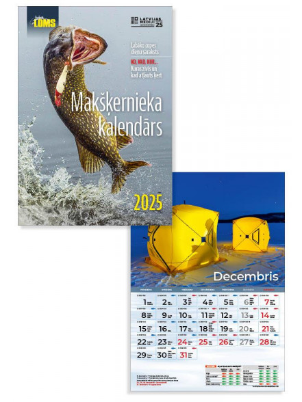 Makšķernieka kalendārs 2025 Makšķernieka kalendārs 2025