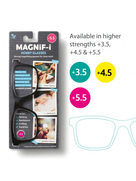 Lasīšanas lēca Magnif-i - Hobby Glasses +5.5