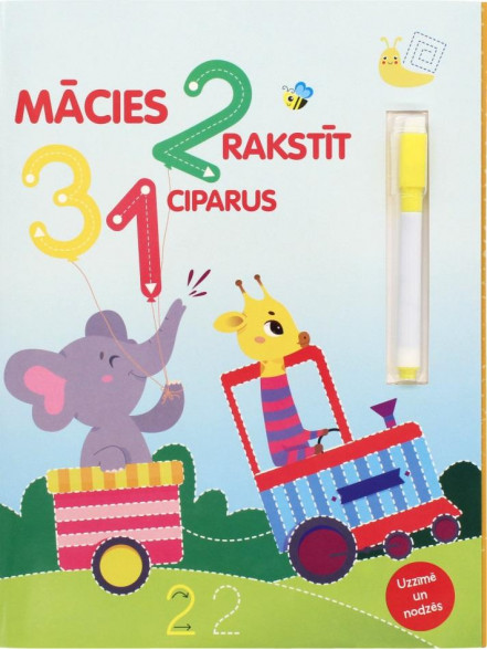 Mācies rakstīt CIPARUS. Uzzīmē un nodzēs 