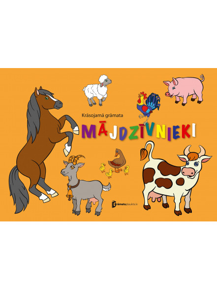 Mājdzīvnieki. Krāsojamā grāmata bērniem