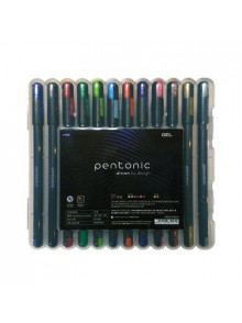 Pildspalva gēla 0.6-1.0 mm, 12 krāsas Linc Pentonic
