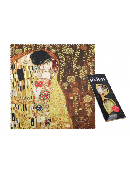 Lupatiņa 20x20cm briļļu tīrīšanai G.Klimt Kiss 021-