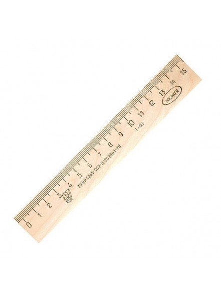 Lineāls 15cm. koka, CO3