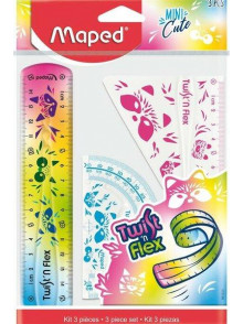 Lineālu komplekts MAPED Twist'nFlex Mini Cute 3pr.