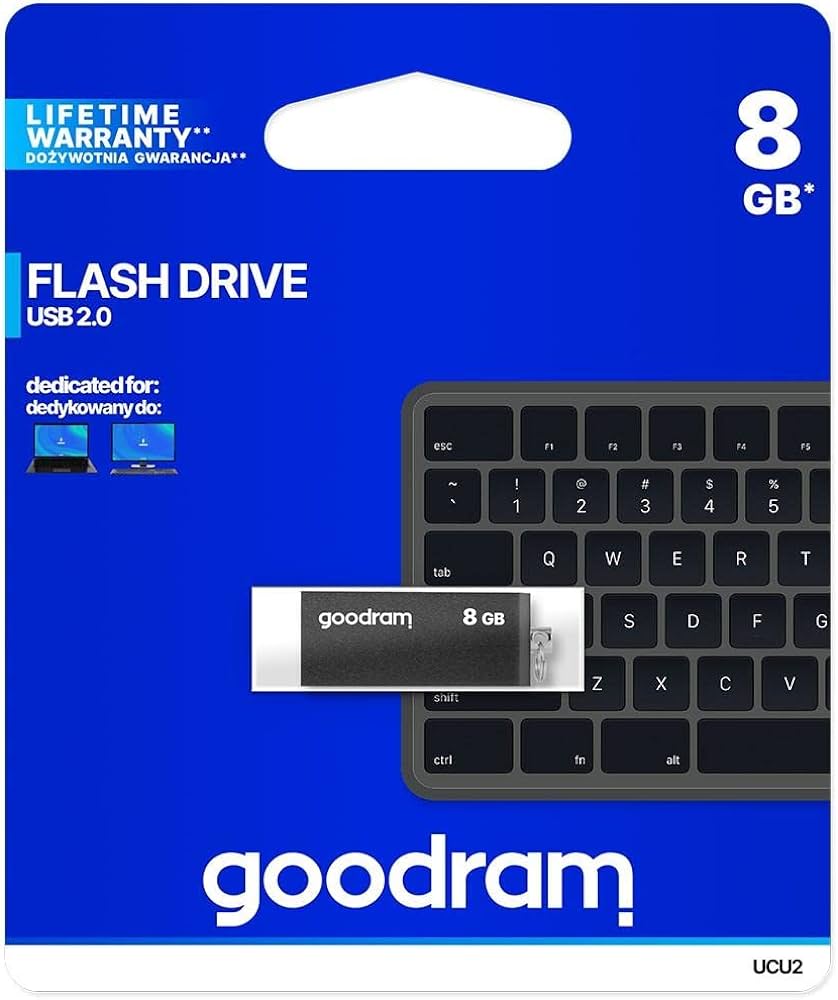 USB Flash atmiņa 8GB, Goodram Cube UCU2 melna