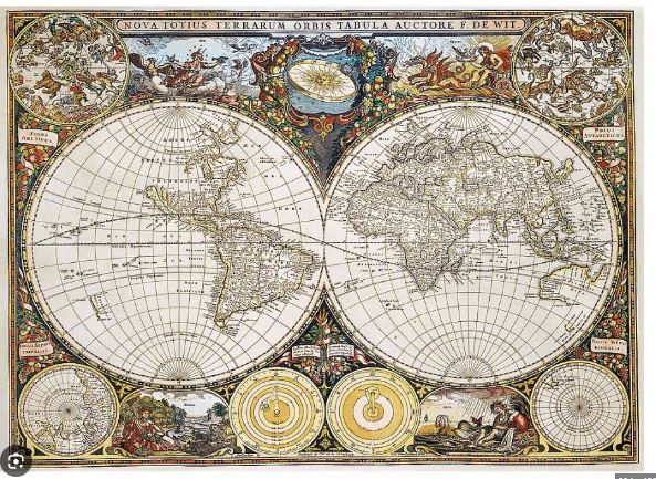 Koka puzle 1000 - Seno laiku pasaules karte