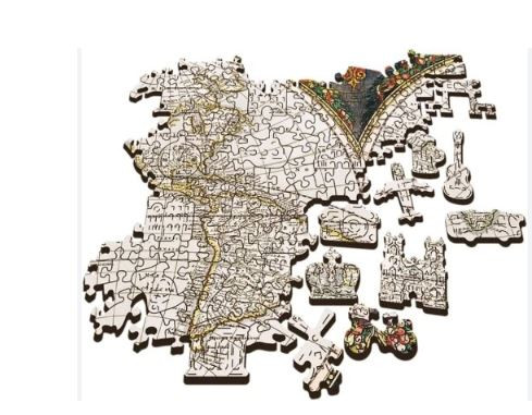 Koka puzle 1000 - Seno laiku pasaules karte